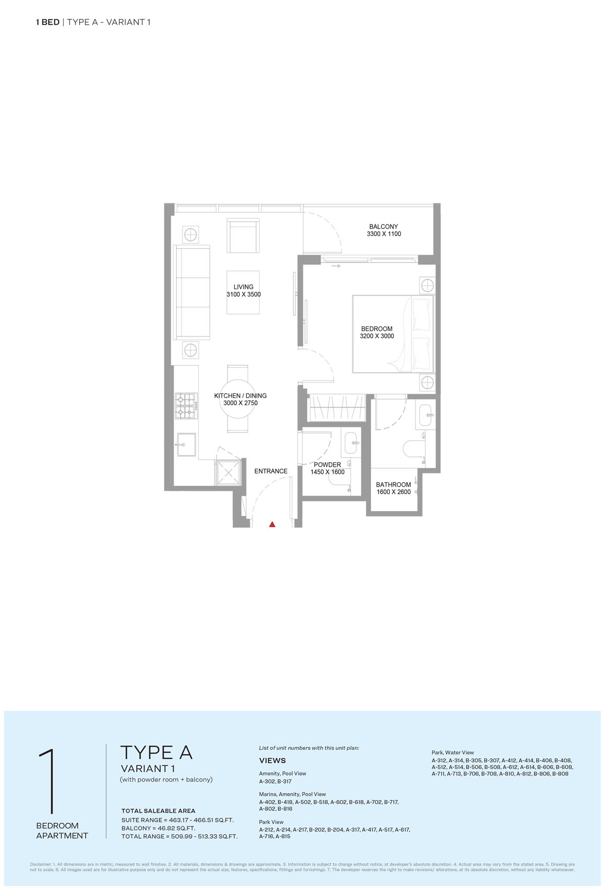 1 Bedroom