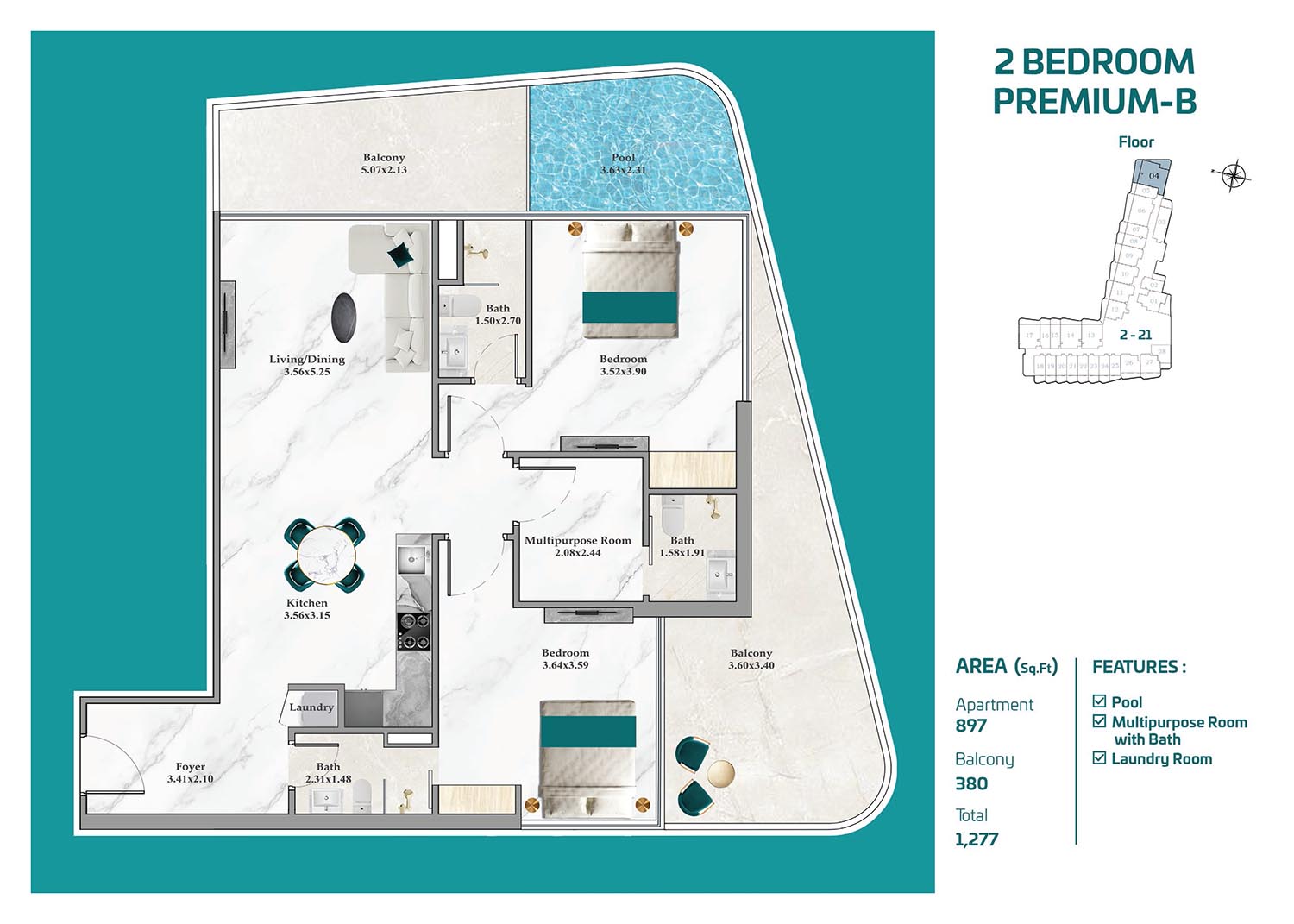 2 Bedroom